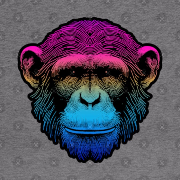 Chimp Out Sketch RGB by Worldengine